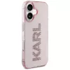 Karl Lagerfeld IML Rhinestones Logo takakuori iPhone 16, pinkki