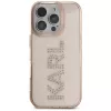 KARL LAGERFELD IML Rhinestones Logo Case iPhone 16 Pro pinkki
