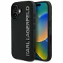 KARL LAGERFELD HC 3D Rubber Elongated Glitter Case iPhone 16, musta