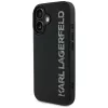 KARL LAGERFELD HC 3D Rubber Elongated Glitter Case iPhone 16, musta