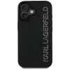 KARL LAGERFELD HC 3D Rubber Elongated Glitter Case iPhone 16, musta