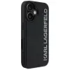 KARL LAGERFELD HC 3D Rubber Elongated Glitter Case iPhone 16, musta