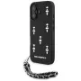 Karl Lagerfeld Saffiano Crystals with Chain Case iPhone 16 musta