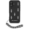 Karl Lagerfeld Saffiano Crystals with Chain Case iPhone 16 musta