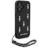 Karl Lagerfeld Saffiano Crystals with Chain Case iPhone 16 musta