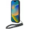 Karl Lagerfeld Saffiano Crystals with Chain Back Cover iPhone 16 Pro, musta