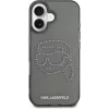 Karl Lagerfeld IML Rhinestones Karl Head Case iPhone 16 (musta)