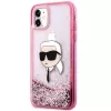 Karl Lagerfeld KLHCN61LNKHCP Hardcase iPhone 11/XR, pinkki, Glitter Karl Head