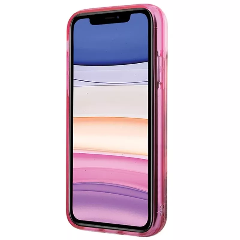 Karl Lagerfeld KLHCN61LNKHCP Hardcase iPhone 11/XR, pinkki, Glitter Karl Head