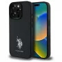U.S. POLO ASSN. nahkainen takakansi ja kirjailu iPhone 15 Pro Max 6,7 inch musta