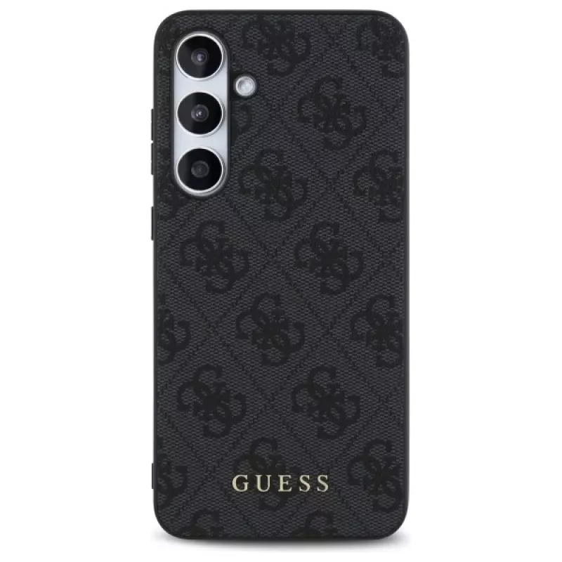 Guess 4G Metal Gold Logo takakansi Samsung Galaxy S24 FE - harmaa