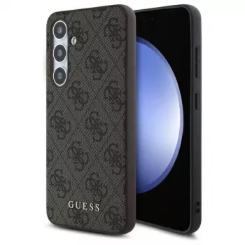 Guess 4G Metal Gold Logo takakansi Samsung Galaxy S24 FE, ruskea