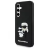 Karl Lagerfeld KLHCS24FE3DRKCNK S24 FE S721 musta/musta hardcase 3D Rubber Karl&Choupette