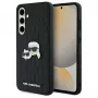 Karl Lagerfeld KLHCS24FEPGKLKCPK Samsung Galaxy S24 FE -kovakotelo musta Monogram Karl & Choupette Head Pin