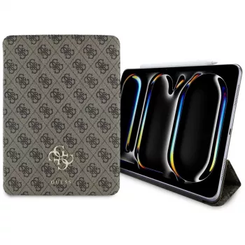Guess GUFC11PM24PS4SGW iPad Pro 11 M4 2024 / M5 2025 ruskea magneettinen 4G Big Logo Folio Case