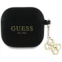 Guess Silicone 4G Charm Case AirPods 4 - musta