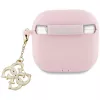 Guess GUA4LECG4P AirPods 4 -kotelo pinkki silikoni 4G Charm