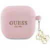 Guess GUA4LECG4P AirPods 4 -kotelo pinkki silikoni 4G Charm