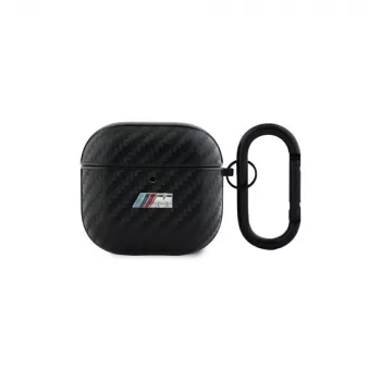 BMW BMA4CMPUCA AirPods 4 -kotelo musta PU Carbon M Collection