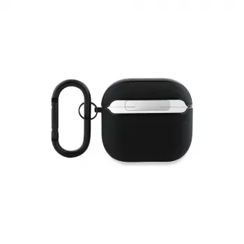 BMW BMA4SSLBK AirPods 4 -kotelo musta aito nahka hopea logo