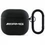 AMG AMA4SLWK AirPods 4 -kotelo musta nahka valkoinen logo