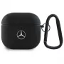 Mercedes-Benz MEA4CSLBK AirPods 4 kotelo musta nahka metallilogo
