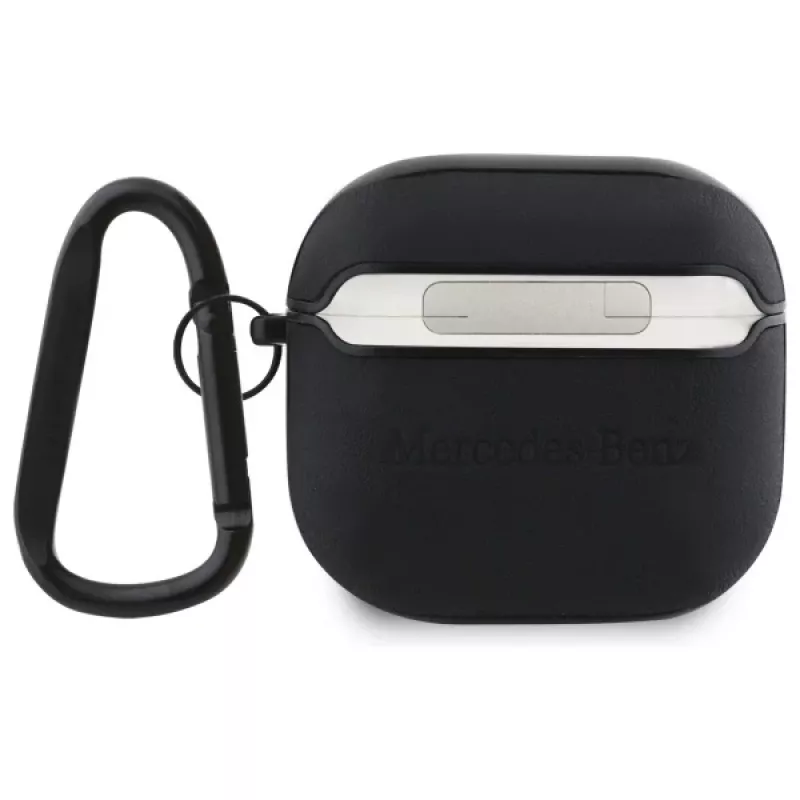 Mercedes-Benz MEA4CSLBK AirPods 4 kotelo musta nahka metallilogo
