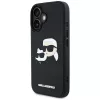 KARL LAGERFELD HC 3D Rubber DoubleHeads kuori iPhone 16, musta