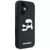 KARL LAGERFELD HC 3D Rubber DoubleHeads kuori iPhone 16, musta