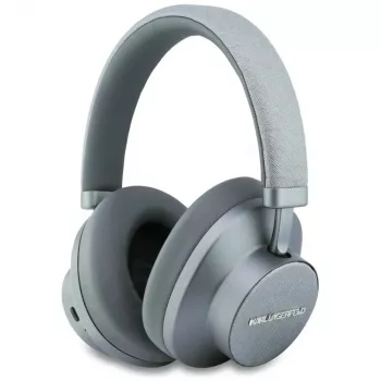 Karl Lagerfeld Saffiano Elongated Bluetooth ANC Over-Ear -kuulokkeet harmaa