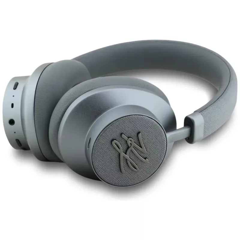 Karl Lagerfeld Grained Initials Bluetooth ANC Over-Ear -kuulokkeet harmaa