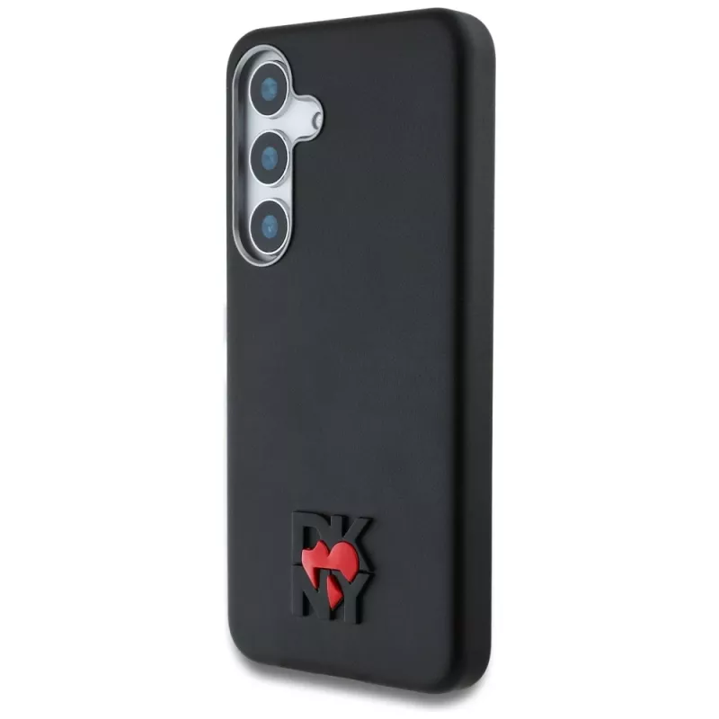 DKNY Leather Heart of NY kuori Samsung Galaxy S25 musta