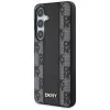 DKNY Leather Checkered Pattern MagSafe kuori Samsung Galaxy S25, musta