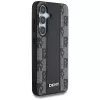 DKNY Leather Checkered Pattern MagSafe kuori Samsung Galaxy S25, musta