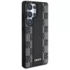 DKNY Leather Checkered Pattern MagSafe kuori Samsung Galaxy S25 Ultra musta