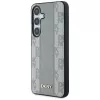 DKNY Leather Checkered Pattern MagSafe kuori Samsung Galaxy S25 - taupe