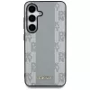 DKNY Leather Checkered Pattern MagSafe kuori Samsung Galaxy S25 - taupe