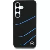 MERCEDES-BENZ Silicone Contrasted Curves MagSafe kuori Samsung Galaxy S25, musta