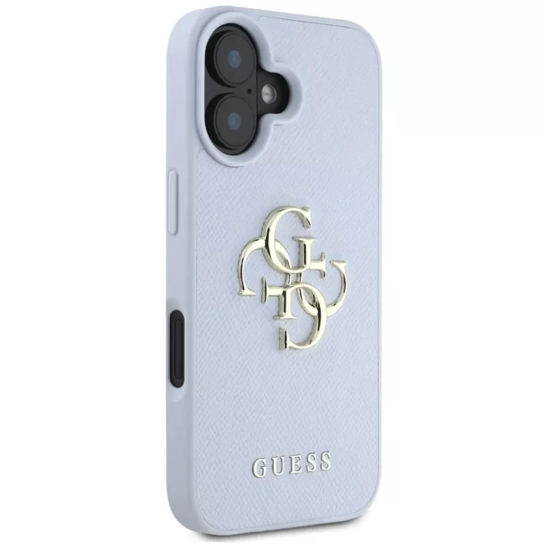 Guess Grained Big 4G Logo Small Classic Logo takakuori Apple iPhone 16 - sininen