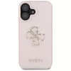 Guess Grained Big 4G Logo Small Classic Logo takakuori Apple iPhone 16 - pinkki