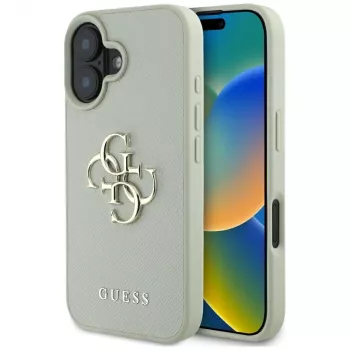 Guess Grained Big 4G Logo Small Classic takakuori iPhone 16 - vihreä