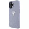 Guess Hot Stamp 4G Pattern Triangle Metal Logo kuori iPhone 16 (violetti)