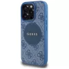 Guess 4G Circle Classic Logo MagSafe kuori iPhone 16 Pro sininen