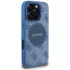Guess 4G Circle Classic Logo MagSafe kuori iPhone 16 Pro sininen