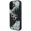 Guess Grained Roses Big 4G Logo Case Apple iPhone 16, musta