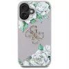 Guess Grained Roses Big 4G Logo Case Apple iPhone 16, violetti