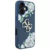 Guess Grained Roses Big 4G Logo Case Apple iPhone 16, sininen