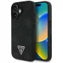 Guess Grained Hot Stamp Peony Triangle Logo MagSafe Case iPhone 16 (musta)