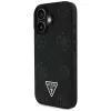 Guess Grained Hot Stamp Peony Triangle Logo MagSafe Case iPhone 16 (musta)