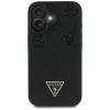 Guess Grained Hot Stamp Peony Triangle Logo MagSafe Case iPhone 16 (musta)